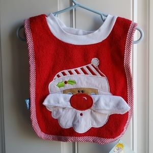 Santa face pullover bib